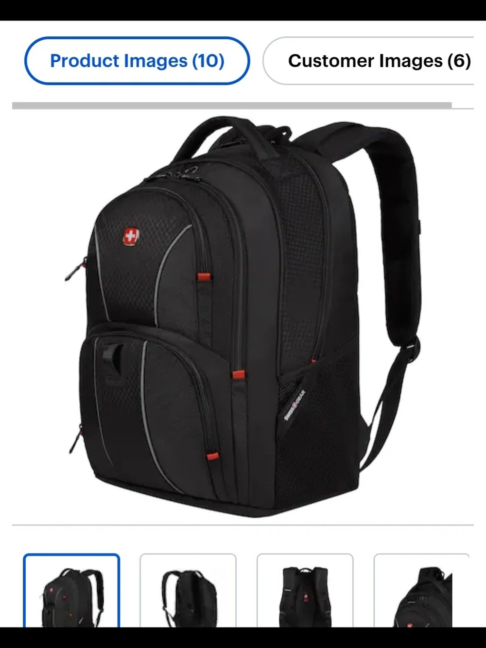 SwissGear backpack travel organize